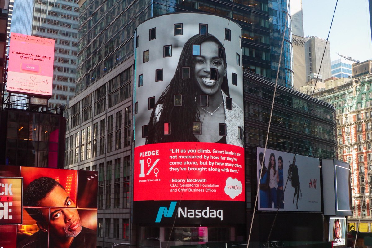 PledgeOne's tweet photo. We are proud to work with @EbonyBeckwith and other leaders across the @salesforce team and ecosystem on creating a culture that celebrates leadership, innovation, and community in all of its forms. Thank you! #Pledge1 #WomenWhoLead #IWD2023 https://t.co/MvnhCiFoeL