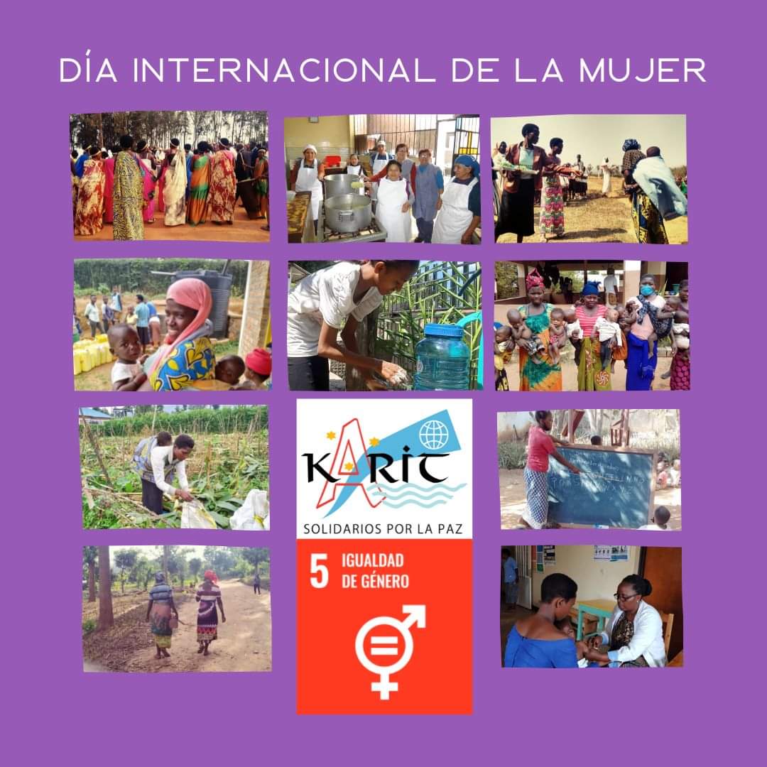 Karitsolidarios's tweet image. Día Internacional de la Mujer. 

En Karit Solidarios por la Paz trabajamos desde una perspectiva de género en todos nuestros proyectos y programas para analizar y transformar estas estructuras y prácticas que perpetúan la desigualdad y la discriminación de género.
 #8marzo #Karit