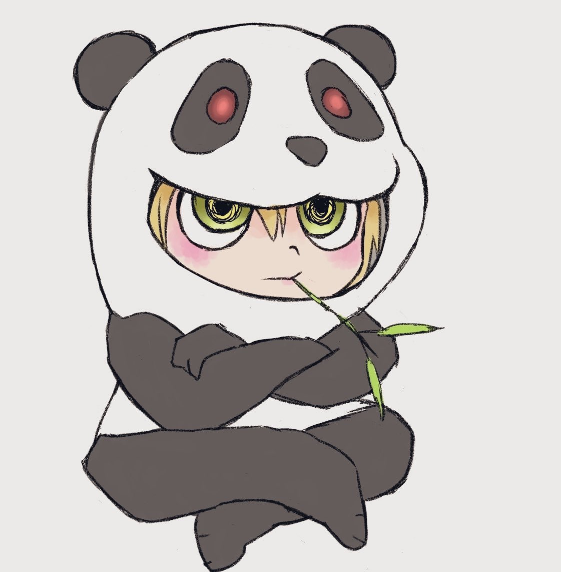 「今日はさくさくパンダの日らしい…ので買ってきた。キモかわw 」|しるくれのイラスト
