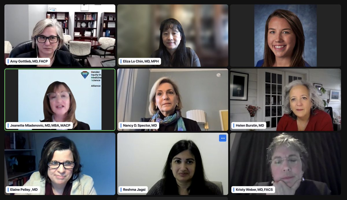 panelists <a href="/NancyDSpector/">Nancy Spector</a> <a href="/HelenBurstin/">Helen Burstin, MD (@helenburstinmd.medsky.social)</a> <a href="/reshmajagsi/">Reshma Jagsi</a> and Dr. Jeanette Mladenovic. GEMS Alliance includes: <a href="/AMWADoctors/">AMWA Doctors</a> @ELAMProgram <a href="/C_WAMS/">Center for Women in Academic Medicine and Science</a> <a href="/ACPIMPhysicians/">ACP</a> <a href="/CMSSmed/">CMSS</a> <a href="/NationalMedAssn/">National Medical Association</a> <a href="/AAIMOnline/">AAIM</a> <a href="/AWISNational/">Association for Women in Science</a> <a href="/WomenSurgeons/">WomenSurgeons</a>. #WomenInMedicine #MedTwitter