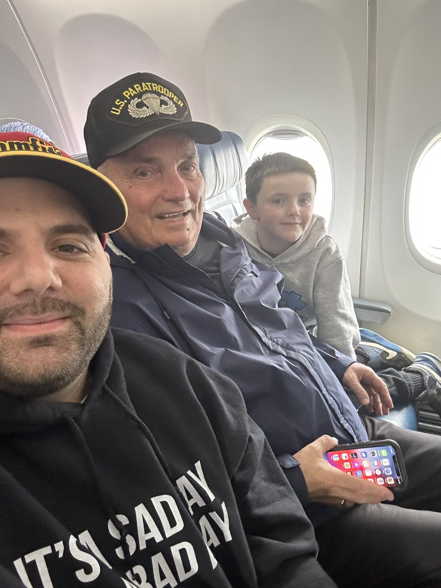 On my way to West Virgina I sat next to this amazing Vet. His name is Gary. He was bringing his grandson Matty to a baseball tournament in Texas. I thanked him for his service and he gave me a response I never heard before he said “You were worth it”. Gave me chills at the time.