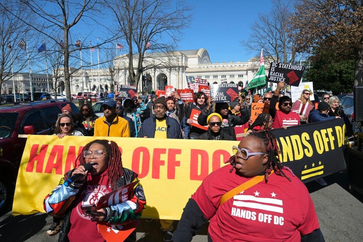 It was a wonderful day to proclaim the necessity of #DCStatehood in the midst of so many residents of our great city and to declare #HandsOffDC ! As I said in my speech, we’re gonna keep fighting because our cause is right and just!  We won’t give up🇺🇸  We will be the #51stState