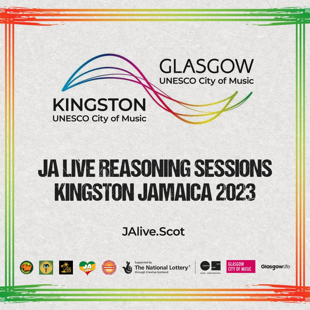 We're off to Kingston Jamaica soon ❤️💛💚
Glasgow🏴󠁧󠁢󠁳󠁣󠁴󠁿 Kingston 🇯🇲 
#UnescoCityOfMusic #ReasoningPodcast 
@CreativeScots @glasgowlife
