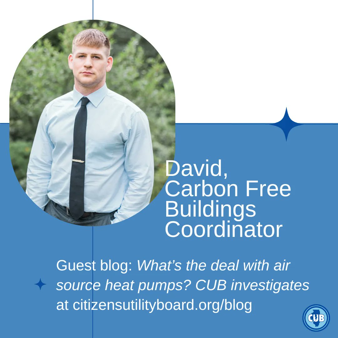 cubillinois's tweet photo. David Weaver, CUB's Carbon Free Buildings coordinator, is featured on our blog this week: "What’s the deal with air source heat pumps? CUB investigates." Just another week working for a better way to heat our homes. Read his blog: https://t.co/5bpiCDT4lC #BetterHeat https://t.co/OgzXRD0LSG