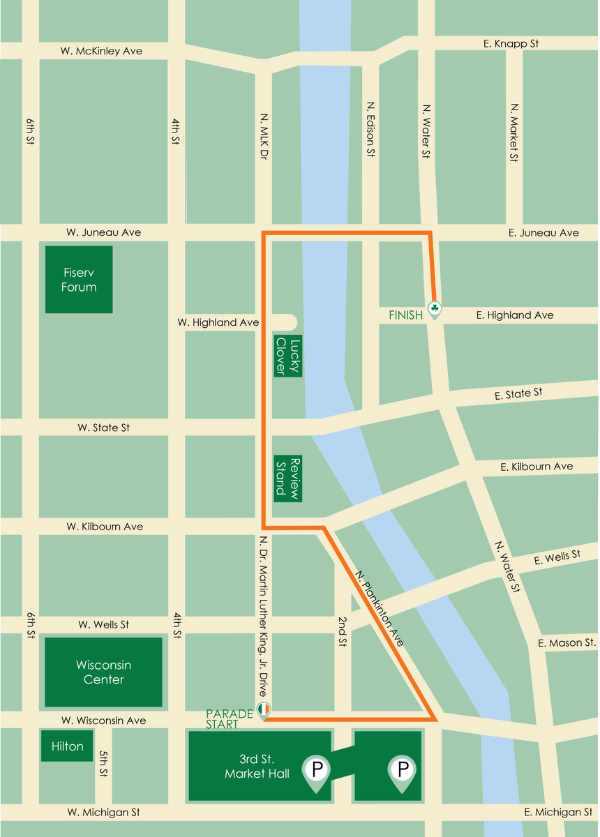 MkeStPatsParade's tweet photo. Heading downtown for the Parade on Saturday? Thanks to @InterstatePK, you can park at The Avenue structure for $3! Enter at 615 N Plankinton Ave. or 258 W Michigan St. between 8AM-3PM to receive the special rate https://t.co/PBr8dfCeBg