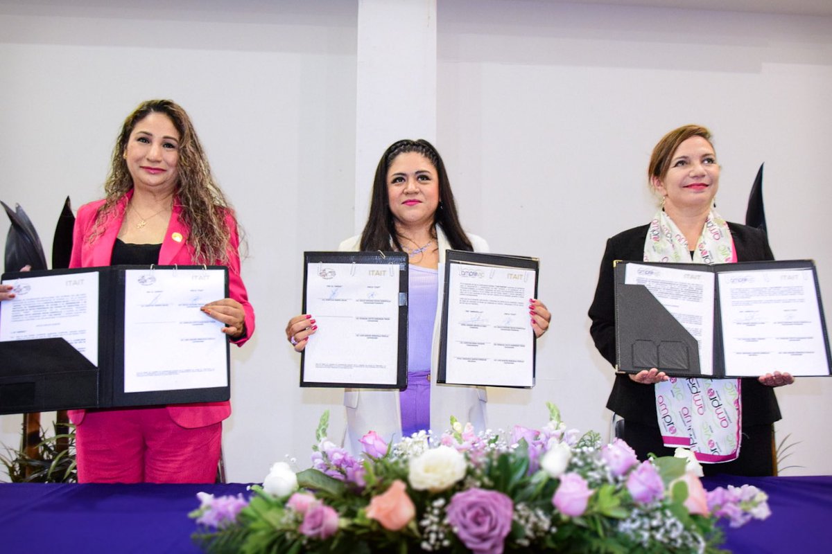 ITAITTamaulipas's tweet photo. (1/2) Agradecemos a las y los asistentes que se dieron cita en la Firma de Convenio de Colaboración entre el #ITAIT y las Asociaciones de Mujeres #AMPROVIC y #AMPRAC, donde contamos con distinguidas participaciones. + https://t.co/ukQFcqwYFu