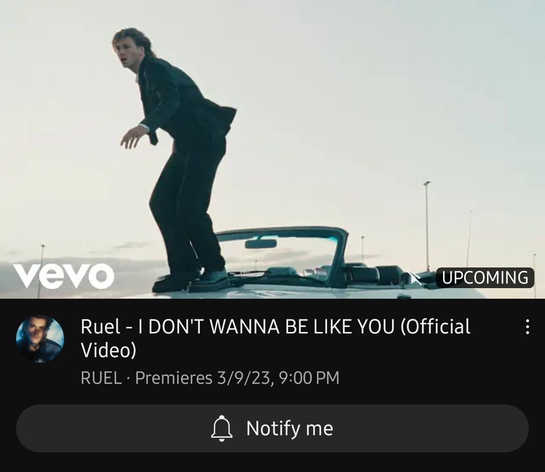 RuelsUpdates's tweet photo. 📹| El video de i don't wanna be like you estará disponible mañana!
🔗:https://t.co/nS31B5ErNG https://t.co/Ibsqfn7u4w