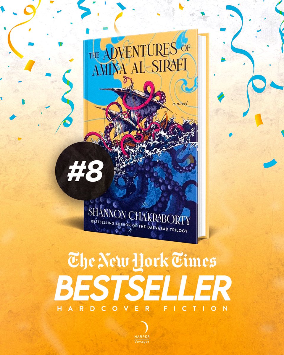 The Adventures of Amina al-Sirafi is a New York Times bestseller!!! Thank you so, so much to all the readers (and indie booksellers!) who picked up my book and spread the word over these last few weeks, especially when I wasn't able to do so. It is deeply appreciated!