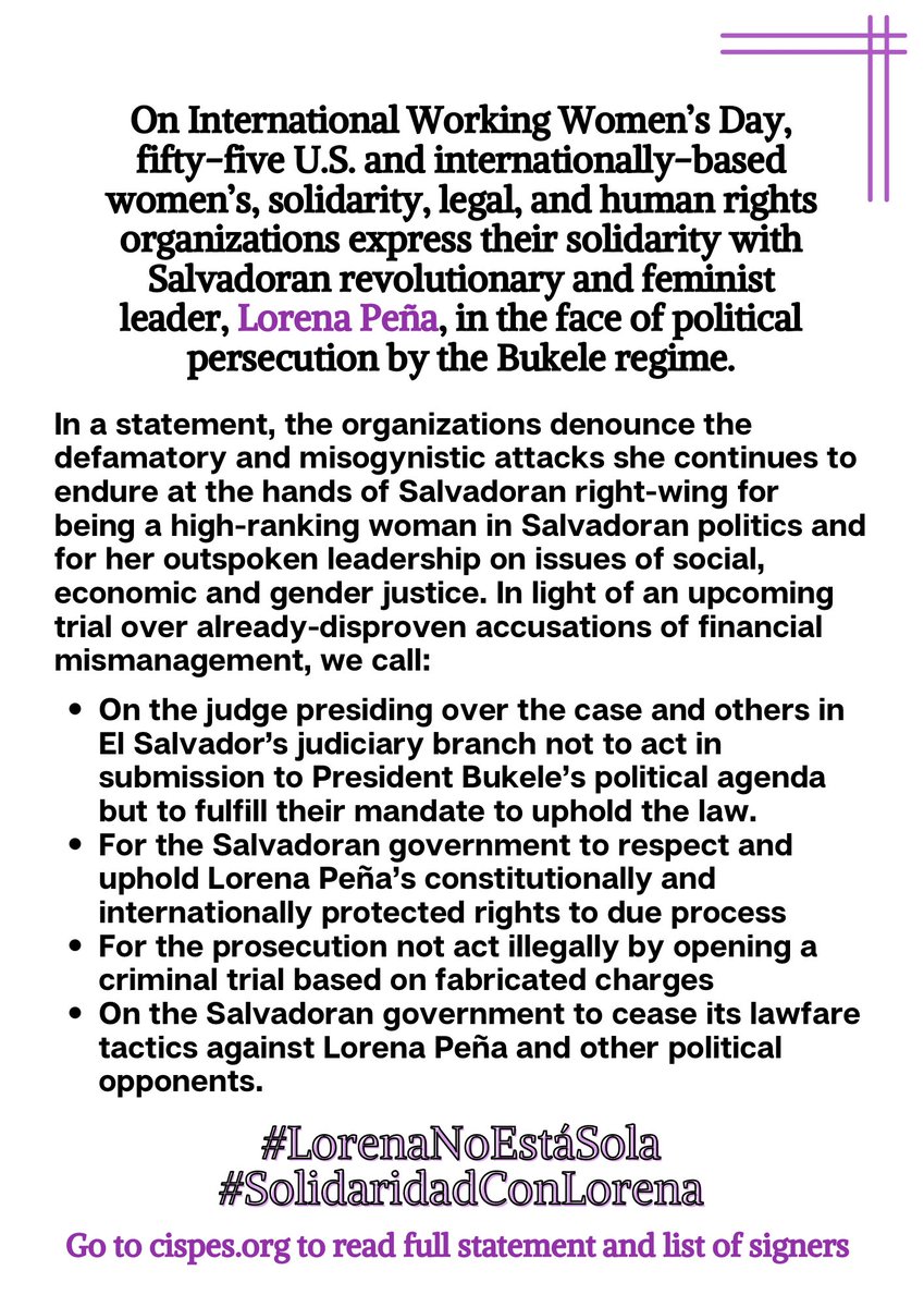 CISPES solidarity tweet media