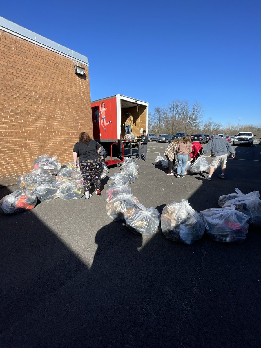 139 bags of 25 pairs of shoes each = 3,475 pairs of shoes donated!!! Above and beyond the goal! Thanks to these students for helping after school to load them onto the donation truck. HUGE thank you to the community for helping with this fundraiser! Absolutely amazing!!!!