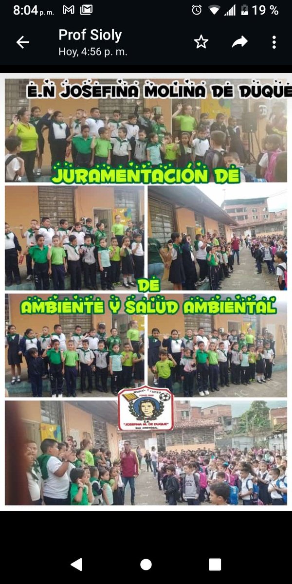 Juramentación de a Brigada ecológica 2023 E.N Josefina Molina de duque