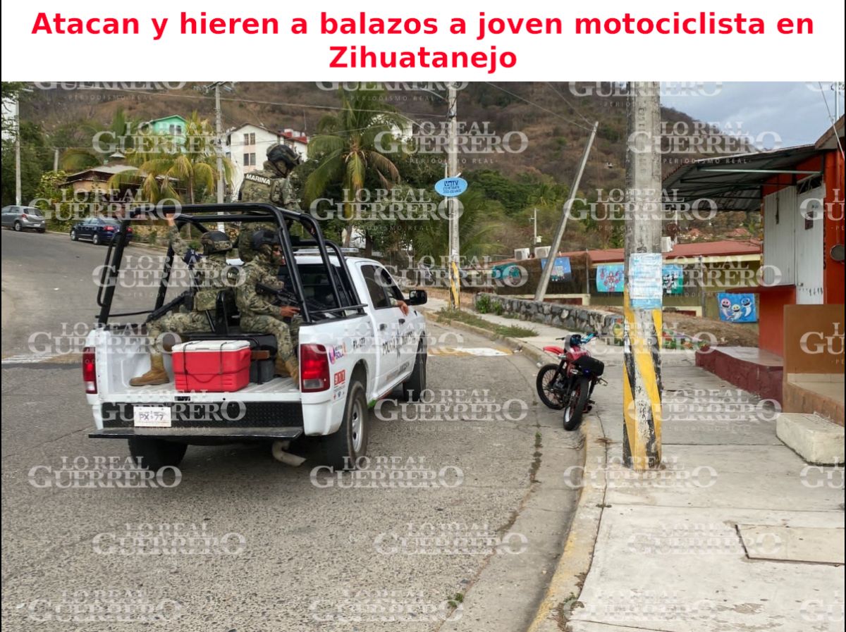 Atacan y hieren a balazos a joven motociclista en Zihuatanejo

Informacion con fotografias: bit.ly/3ZPoBtI