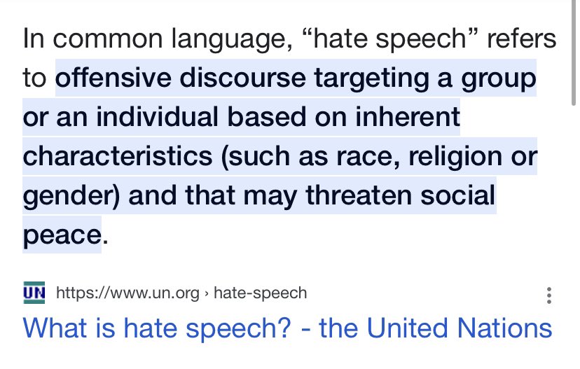 @Iromg @tobygilles @GaryLineker Well for a start having shit political opinions is not an “inherent characteristic” so no it’s not hate speech based on that alone.
