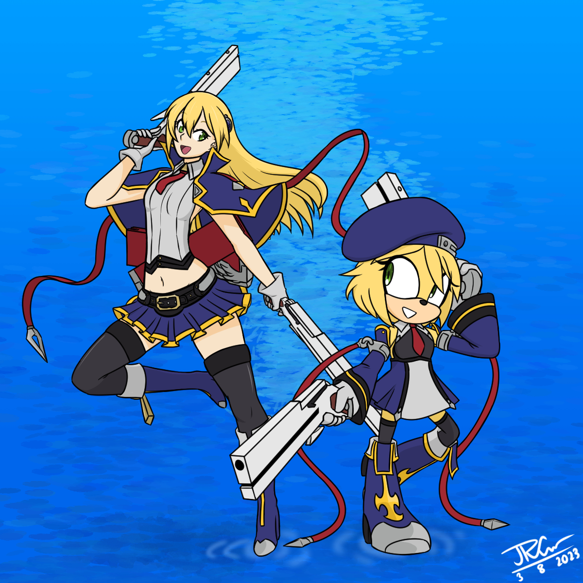 J-Der(READ PINNED FOR CDMMISSIDN INFO) on X: "Sketch for @Melodicity of Noel  Vermillion from Blazblue. Plus Noel in Sonic style!  https://t.co/cQ5ITCNHAM" / X
