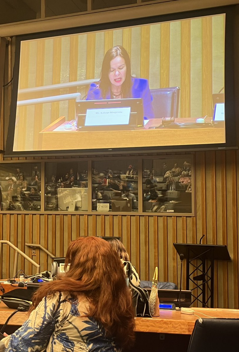 At #CSW67 side event by <a href="/osce_odihr/">OSCE/ODIHR</a>, <a href="/kalliopiunwomen/">kalliopi mingeirou</a> highlights the alarming rise in human trafficking risks for women and girls in times of crisis and conflict <a href="/UN_Women/">UN Women</a> <a href="/UN/">United Nations</a>