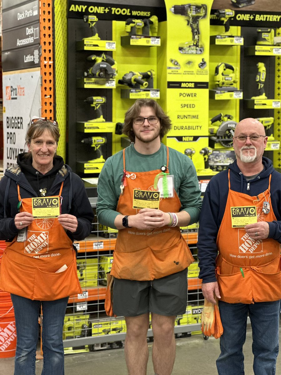THD_Alex (@thdalex1) on Twitter photo I just caught cashiers Sandy, Will, Gary, and Savanna (not pictured) standing out in the racetrack to drive customer engagement! This group always showcases solid performance and customer service!
<a href="/Depot0735/">Home Depot 0735</a> <a href="/DepotMatt/">Matthew Shorr</a> <a href="/CoveredwIcing/">Just Heather</a> @JasonGTaylor <a href="/KimHD735/">Kimberly McCreary</a> <a href="/SherryMcclarty/">Sherry McClarty</a> I just caught cashiers Sandy, Will, Gary, and Savanna (not pictured) standing out in the racetrack to drive customer engagement! This group always showcases solid performance and customer service!
<a href="/Depot0735/">Home Depot 0735</a> <a href="/DepotMatt/">Matthew Shorr</a> <a href="/CoveredwIcing/">Just Heather</a> @JasonGTaylor <a href="/KimHD735/">Kimberly McCreary</a> <a href="/SherryMcclarty/">Sherry McClarty</a>