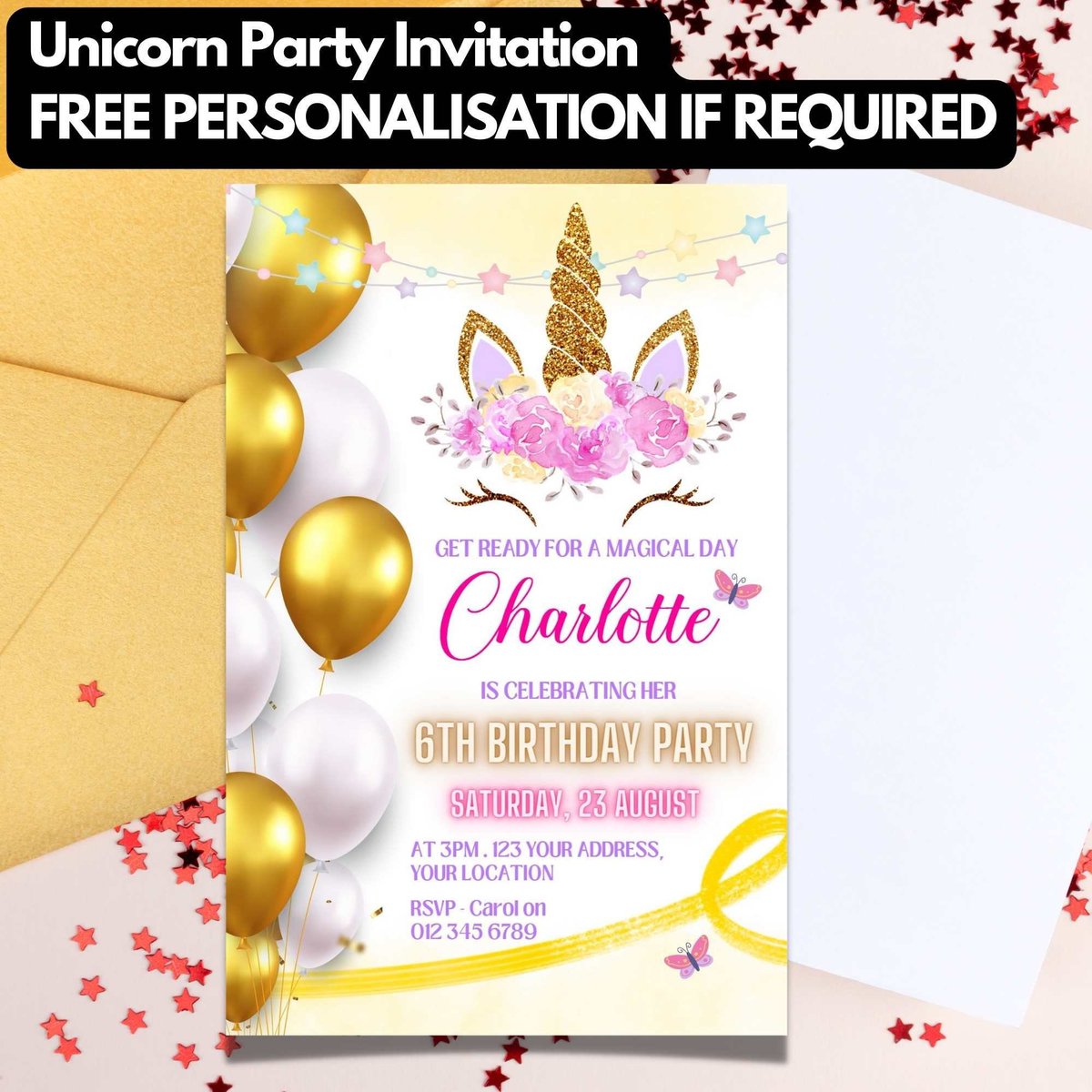 DesignHouzA's tweet photo. Excited to share the latest addition to my shop: https://t.co/HeyNdJgSVi Unicorn Birthday Invitation | Template Birthday Party Invite | Unicorn Girl Birthday Party | Unicorn invitation | Unicorn party invite Gold https://t.co/qyvlnNNyAQ #birthday #birthdayinvite https://t.co/0qIgZp7I3Z