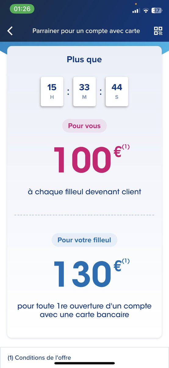 ynaissee's tweet photo. @Mediavenir Créez vous un compte Boursorama banque, et entre le code INBO3052, il reste que 15h dépêchez vous. Plus d’info en MP https://t.co/WrRNolF35o