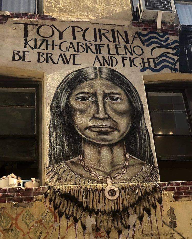 To honor international women's day, we remember Toypurina, who resisted the Spanish mission &amp; led revolts against them. She was tried a banished to Mission Carmel. She
later died at San Juan Bautista and is buried in an unmarked grave. She still inspires her descendants the Kizh