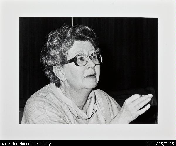 A picture of Dr Coral Bell AO from The Australian National University archives.