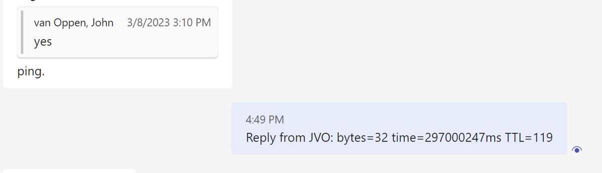 appropriate response to an engineer on the network team...