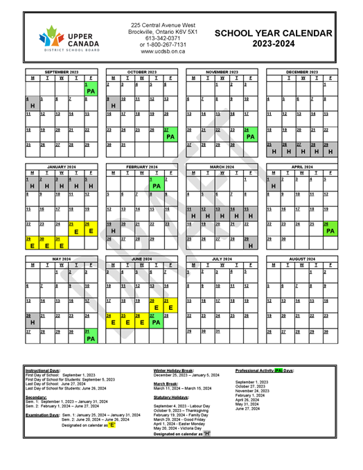 Ucdsb Calendar 2024 - Jessa Luciana