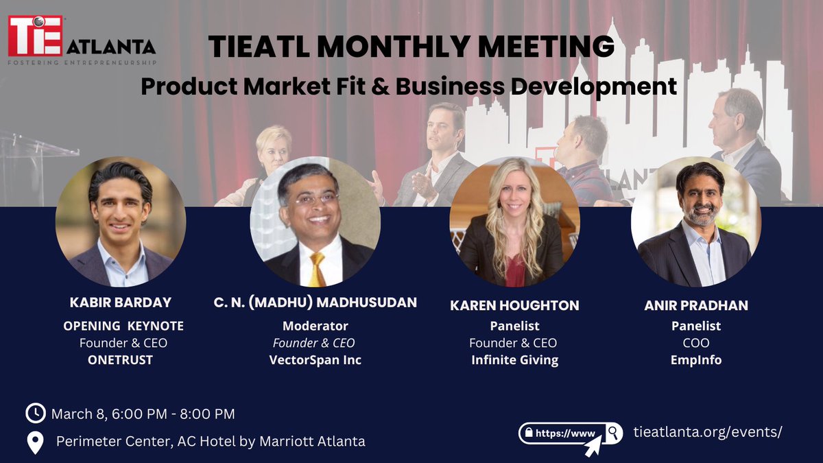 gkoratana's tweet photo. @tieatlanta 
Fantastic event . Learned something today 🙏🏼 https://t.co/t4ruyNPM9Q