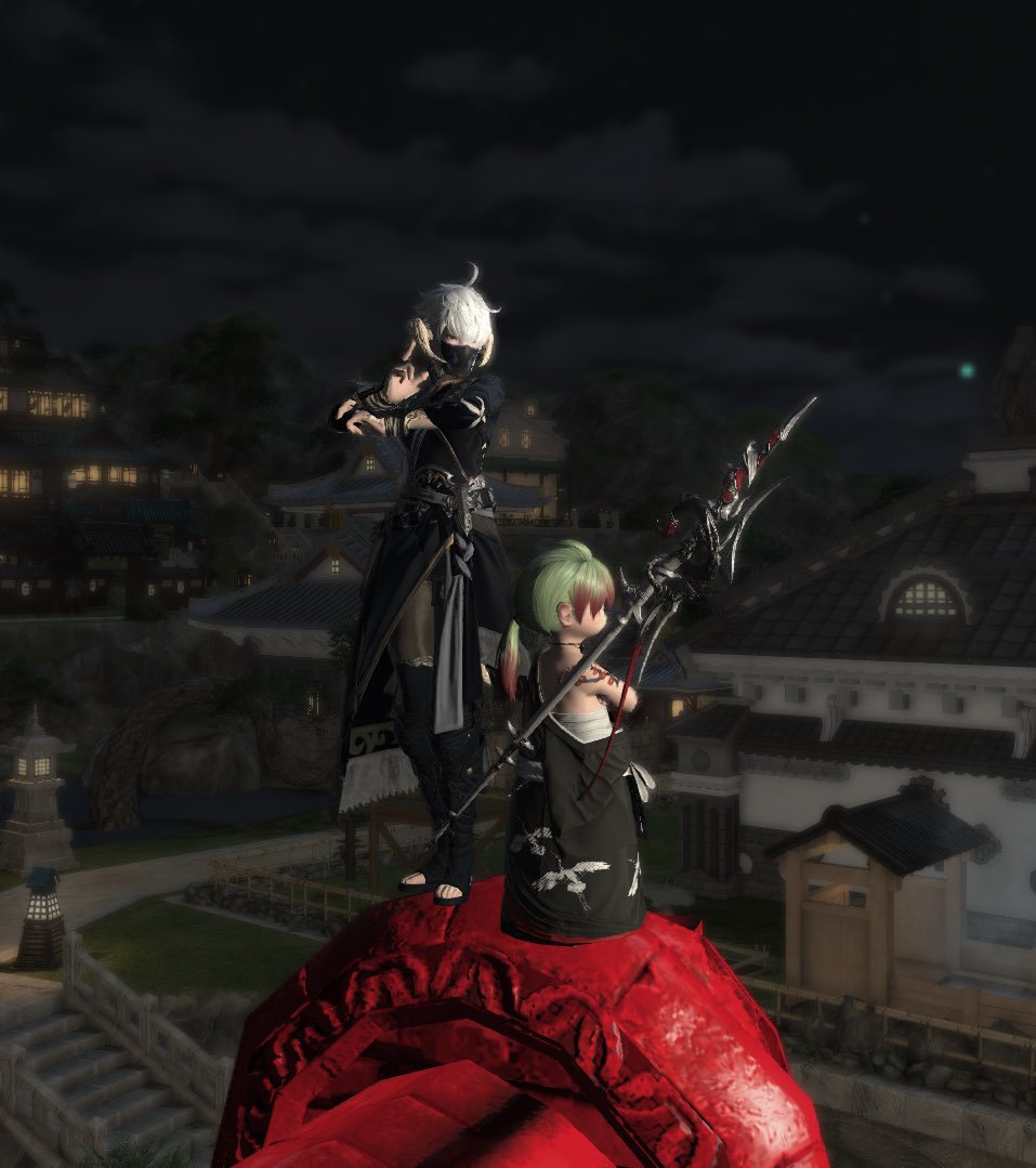 PeterPan_SK8's tweet photo. 昨日セイルさんの家の新築祝いに屋根に登りました㊗️
#FF14
#シロガネ
#和装
#FFFIX https://t.co/2s2gPZIvCJ