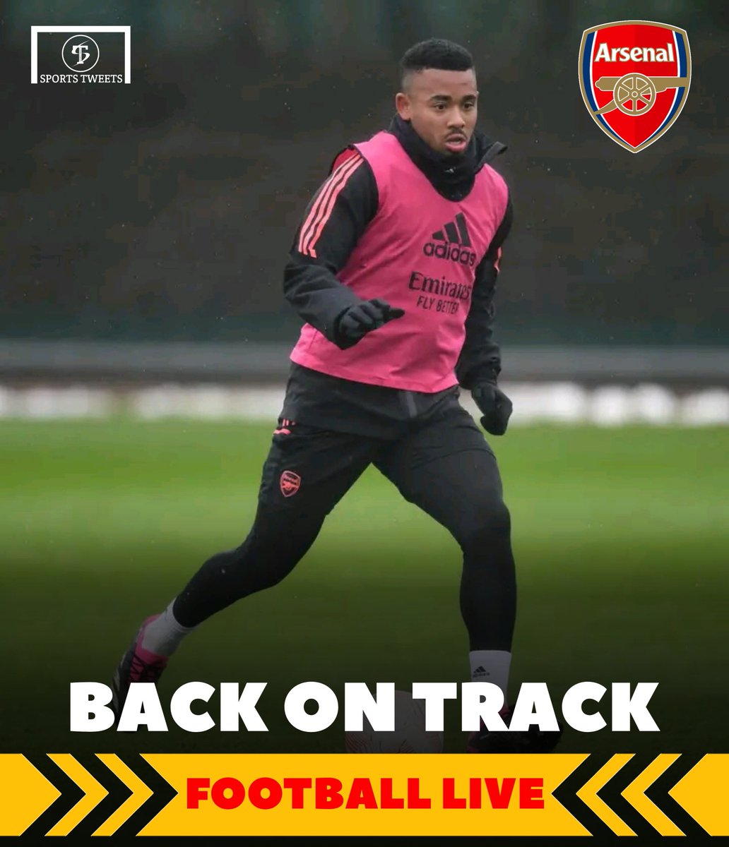 SportsTOfficial's tweet photo. 🚨 | BREAKING: Gabriel Jesus returns to training after injury acquired during the World Cup campaign. #Arsenal #AFC #football #epl #trending #sportstweets #viral https://t.co/ejwOprXFc4