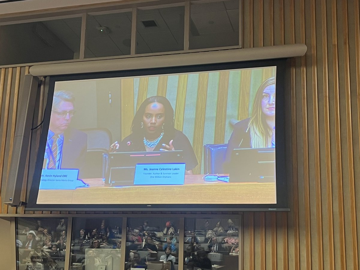Powerful words <a href="/jcelestinelakin/">Jeanne Celestine Lakin</a> human trafficking survivor calling on all actors working on trafficking to prioritize mental health support for survivors &amp; stressing the need to address the heightened risk women of colour and visible minorities face <a href="/UN_Women/">UN Women</a> <a href="/osce_odihr/">OSCE/ODIHR</a> #CSW67