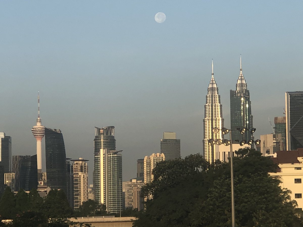 Moon over #ISKLproud and #KLSkyline