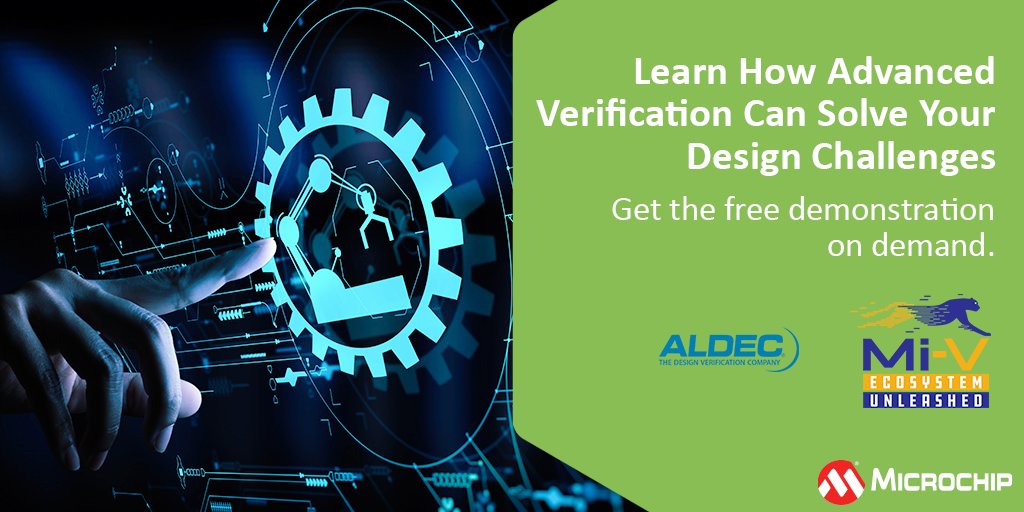 MicrochipTech's tweet photo. Learn how @AldecInc’s ALINT-PRO environment increases the reliability of PolarFire® SoC FPGA designs. Watch on-demand: https://t.co/zQspBlgCae. #RISCV #MiVecosystem #polarfire https://t.co/9KAj8OKuWX