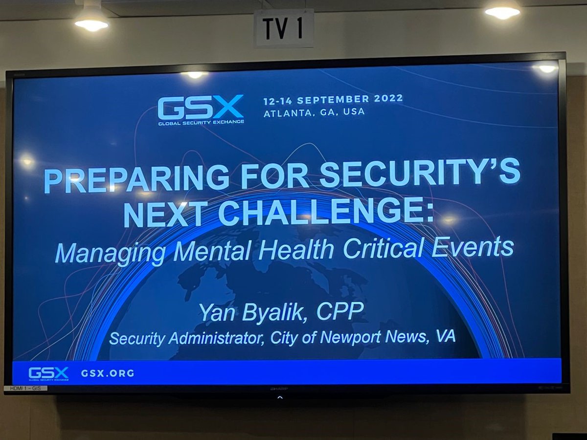 TopGuardSec's tweet image. Hampton Roads February ASIS International Meeting, presented by Yan Byalik, CPP, on “Managing Mental Health Critical Events” was illustrative about societal challenges and its effect on the Security Industry.