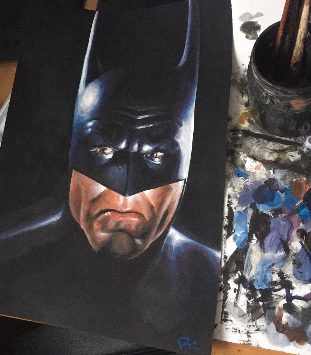 WATCHMEM3's tweet photo. My replica of Batman portrait (original by Alex Ross). Acrylic paint, made it for my friend 

#traditionalart #batman https://t.co/xnhTjst5A3