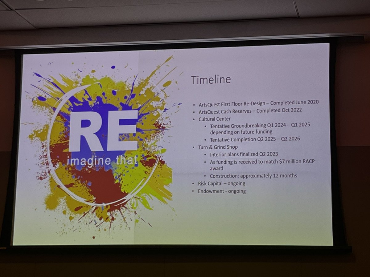 Listening with great excitement to <a href="/kassie2023/">Kassie Hilgert</a> reviewing the capital campaign for <a href="/ArtsQuest/">ArtsQuest</a> 2.0 that will include a spectacular Cultural Center. #BuildingBethlehem #BASDpartners <a href="/BASDRelatedArts/">BASDRelatedArts</a> <a href="/BethlehemAreaSD/">BASD</a>