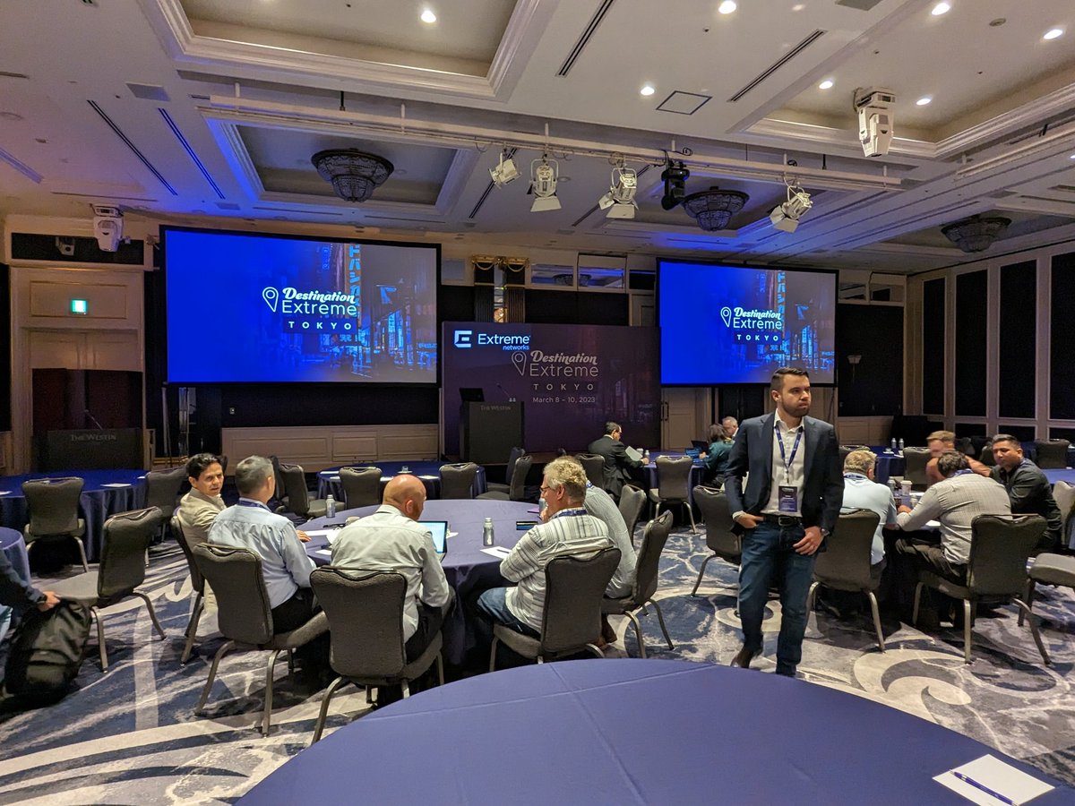 tc_au's tweet photo. Great opening to the @ExtremeNetworks partner conference in #tokyo. Scott Peterson and Nabil Bukhari just painted a picture of how Extreme Networks is going to reduce cost, reduce complexity, and deliver successful networking solutions to customers. Big things are coming 😁👍 https://t.co/5XCBnQM0Zp