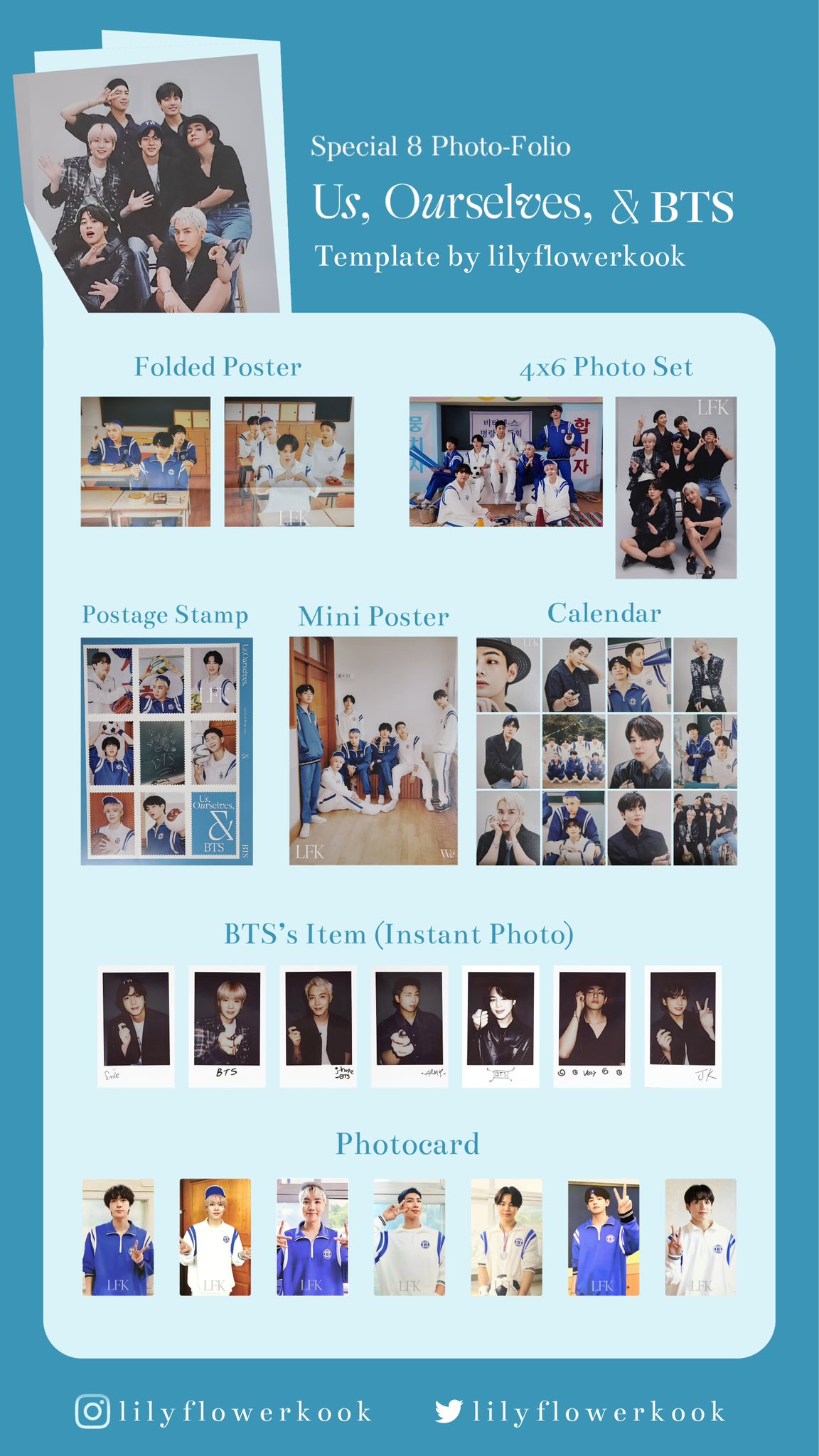 BTS me myself us ourselves 8冊　トレカ付き Special 8 Photo-Folio「Us, Ourselves, and BTS 'We'」【グッズ