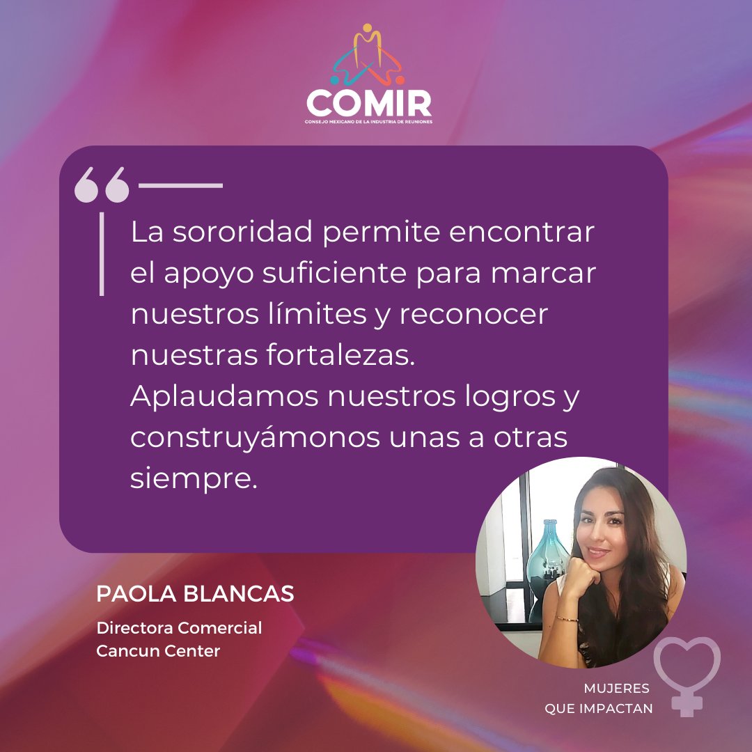 #MujeresQueIMPACTAN campaña para reconocer a las Mujeres de la IdR

Recordemos que juntas podemos lograr más, te compartimos mensajes de mujeres que diariamente son ejemplo de: resiliencia, dedicación, pasión y cambio

Gracias por compartir su experiencia✨
#TODASSOMOSCOMIR