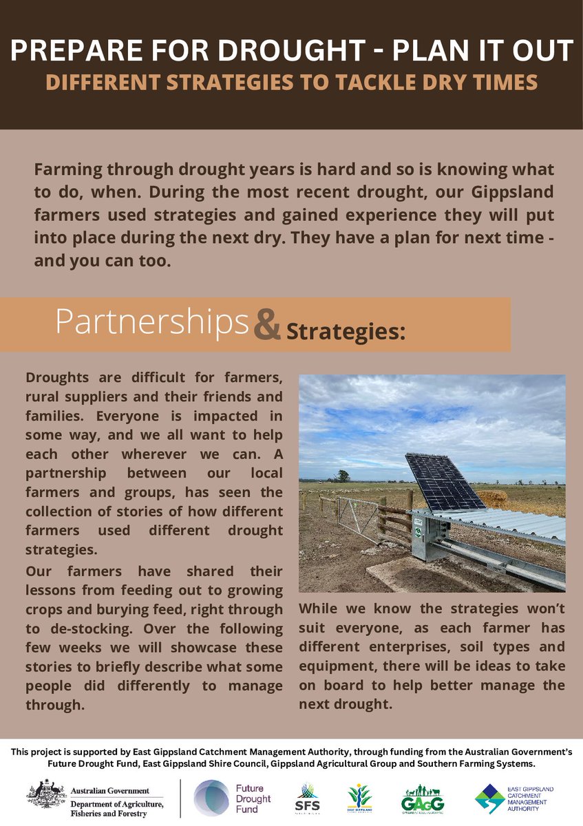 East Gippsland CMA (@eastgippscma) on Twitter photo Over the next few weeks, we will be sharing stories from farmers about their previous drought strategies. 🌱🚜🐄
<a href="/egsc/">East Gippsland Shire</a> @RD_Vic <a href="/SouthernFS/">Southern Farming Systems</a> #futuredroughtfund <a href="/Gippsland_Ag/">Gippsland Agricultural Group Inc</a> Over the next few weeks, we will be sharing stories from farmers about their previous drought strategies. 🌱🚜🐄
<a href="/egsc/">East Gippsland Shire</a> @RD_Vic <a href="/SouthernFS/">Southern Farming Systems</a> #futuredroughtfund <a href="/Gippsland_Ag/">Gippsland Agricultural Group Inc</a>