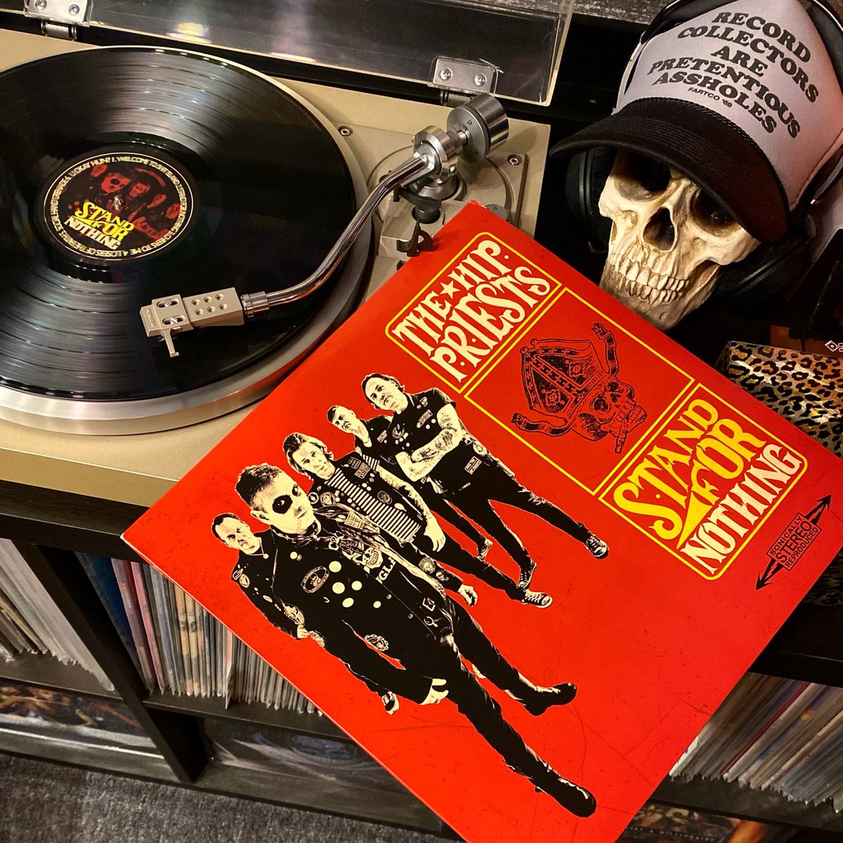 GreenWangalishi's tweet photo. #TheHipPriests 2019 album #StandForNothing
packed full of blistering, relentless, middle fingers for everyone type tunes that will throw a punk rock shit grenade into any playlist. I can only imagine how much spilled beer and broken glass is on the floor after a Hip Priests show. https://t.co/vONrVS7eOF