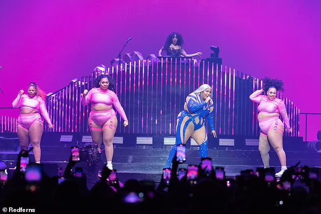 CensoredMen's tweet photo. These pictures are from Lizzo’s performance on Wednesday in Glasgow.
-
So the music industry promotes: Obesity, Satanism, Pedophilia, The Radical LGBTQ+ Agenda etc.
-
But they say we need to be more progressive. 
-
So,
-
That makes it all fine? https://t.co/QM8eqmPNGu