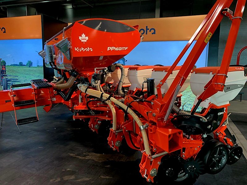 southpointequip's tweet photo. Day one of the 2023 London Farm Show is complete. Stop by the @KubotaCanadaLtd booth to view the Kubota lineup, including the new row crop planter. A high tech planter with a proven history. https://t.co/H9WO4DKKrC