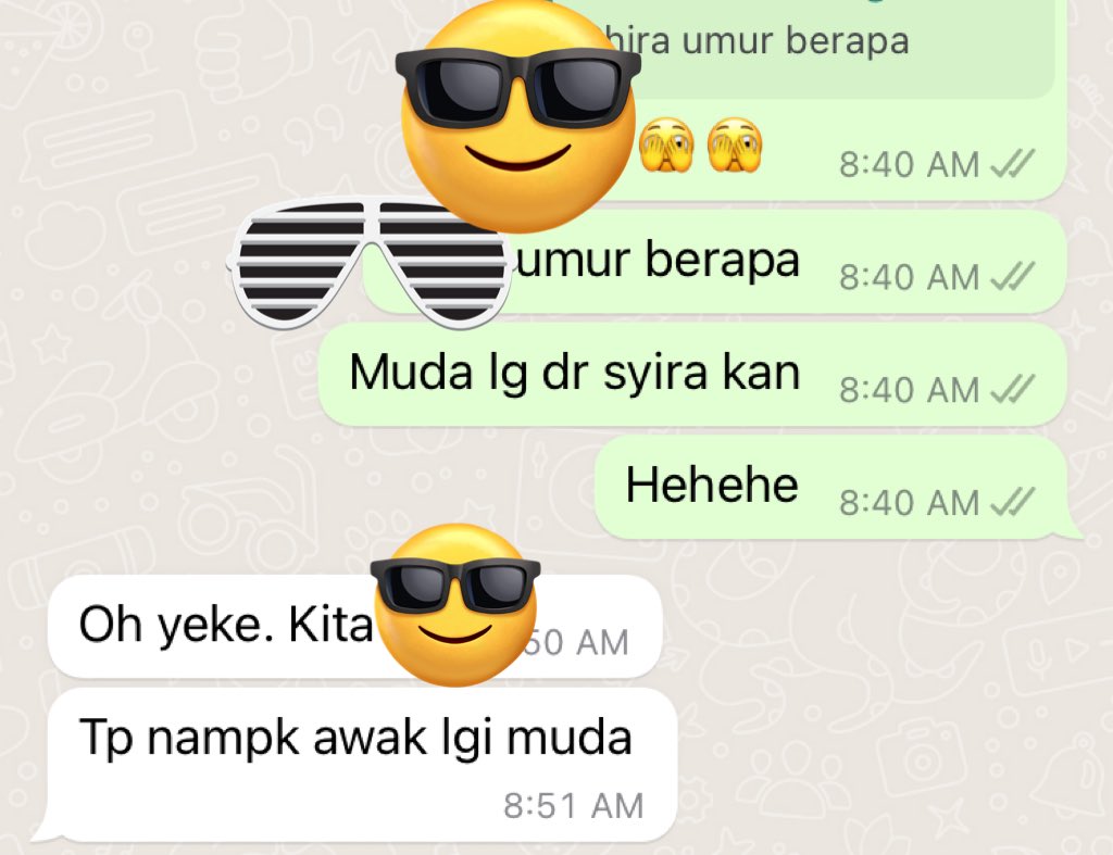 cikBJ's tweet photo. Selalu begitu.
Selalu sis akan nmpk lebih muda dr org yg bertanya tu.. 🤣 https://t.co/3SfHIMsbzd