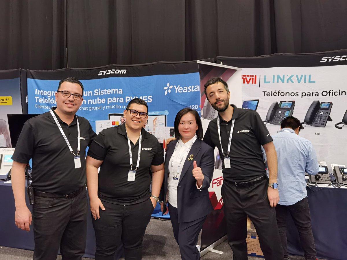 FanvilOfficial's tweet photo. #Fanvil #Syscom #SyscomExpo #partnership #SIP #communications

😃 Have you visited Fanvil at SYSCOM EXPO? If not, come with us!
😁Fanvil representative Rena Lei and our partner @syscomoficial  will introduce the latest Fanvil products and solutions to you~

👇Review the first day https://t.co/MuiNhUqEfZ