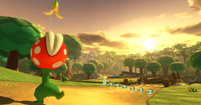 Nintendo's tweet photo. 『マリオカート８ デラックス コース追加パス』第4弾の配信を開始しました。「ヨッシーアイランド」など計8コースと、新キャラクター「キャサリン」を追加しています。
#MK8D