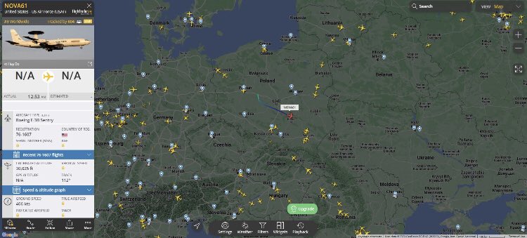 BREAKING: A U.S. Air Force E-3G Sentry Airborne Early Warning and Control System (AWACS) is flying over south-eastern Poland, heading for the Poland/Ukraine border in order to help Kyiv coordinate its defense. 🇺🇸🇵🇱🇺🇦