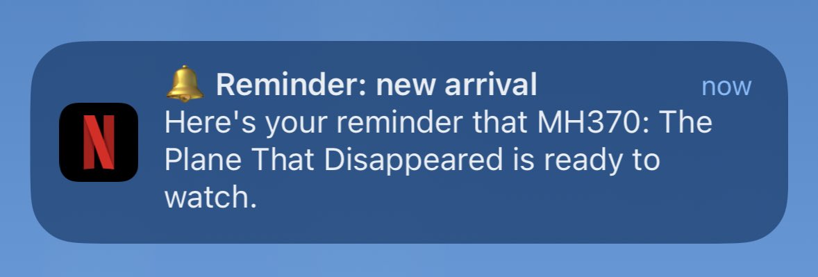 TimLarcos's tweet photo. Hey @netflix 

Here’s your reminder that, I’ve already watched that so why are you reminding me now? 🤷‍♂️ 

#NeedlessNoise https://t.co/ZlnGD8Mv7V