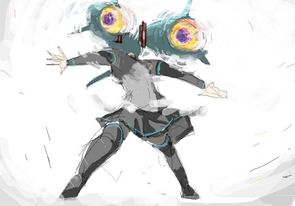 初音ミク 「過去絵 」|ひじからのイラスト
