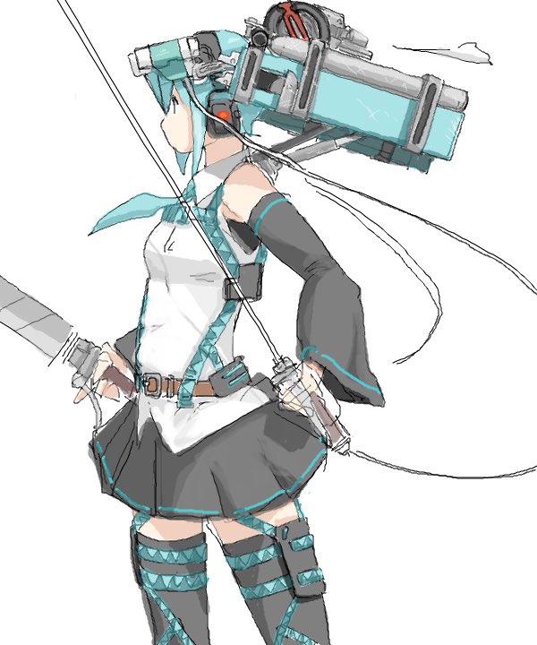 初音ミク 「過去絵 」|ひじからのイラスト