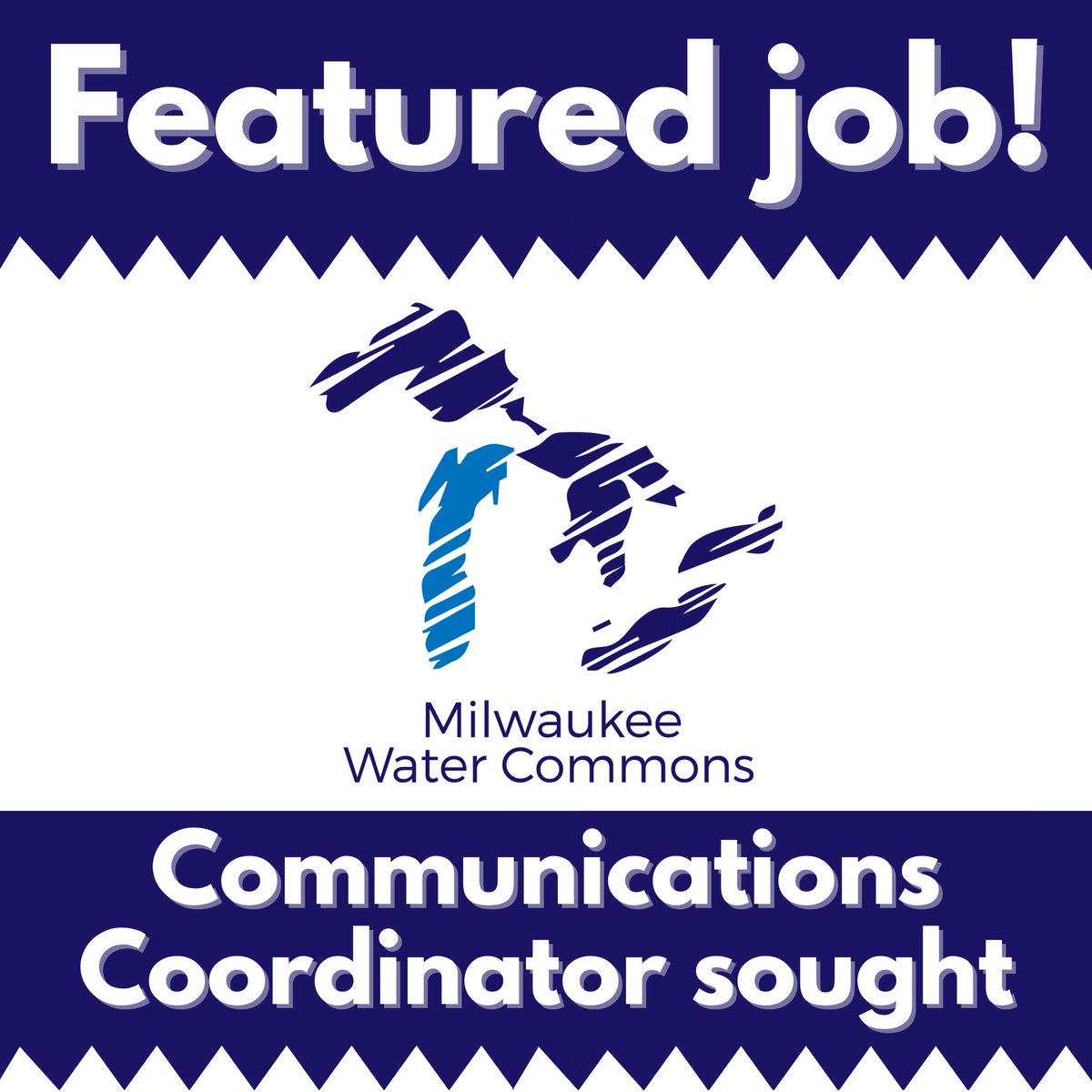 A Communications Coordinator is sought by @MKEWaterCommons. Learn more or apply ➡️ bit.ly/3ZQqdmT now for this important #job opening in #Milwaukee!

#NonprofitJobs #MKE #MKEjobs #MilwaukeeJobs #CommunicationJobs #CommunicationsJobs #DigitalMediaJobs #NonprofitMarketing